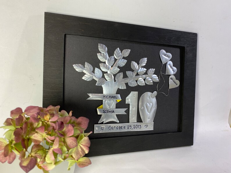 10 Year Wedding Anniversary, Tin Anniversary, Aluminium Wedding