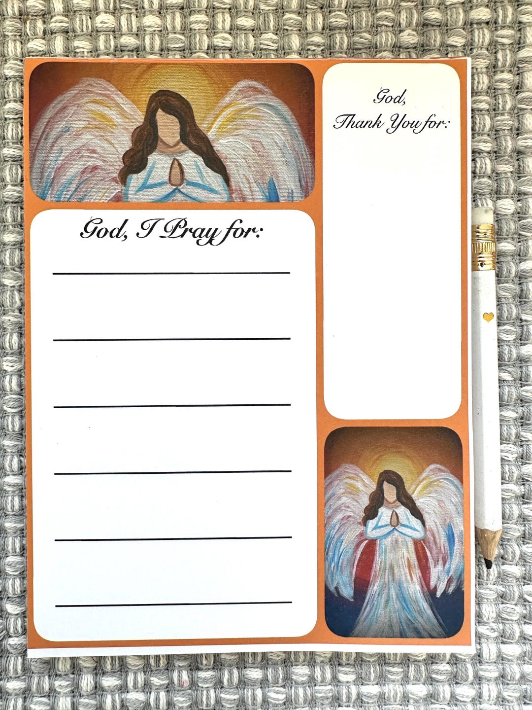 Magnetic Notepad- Angel Prayer Notes - Etsy