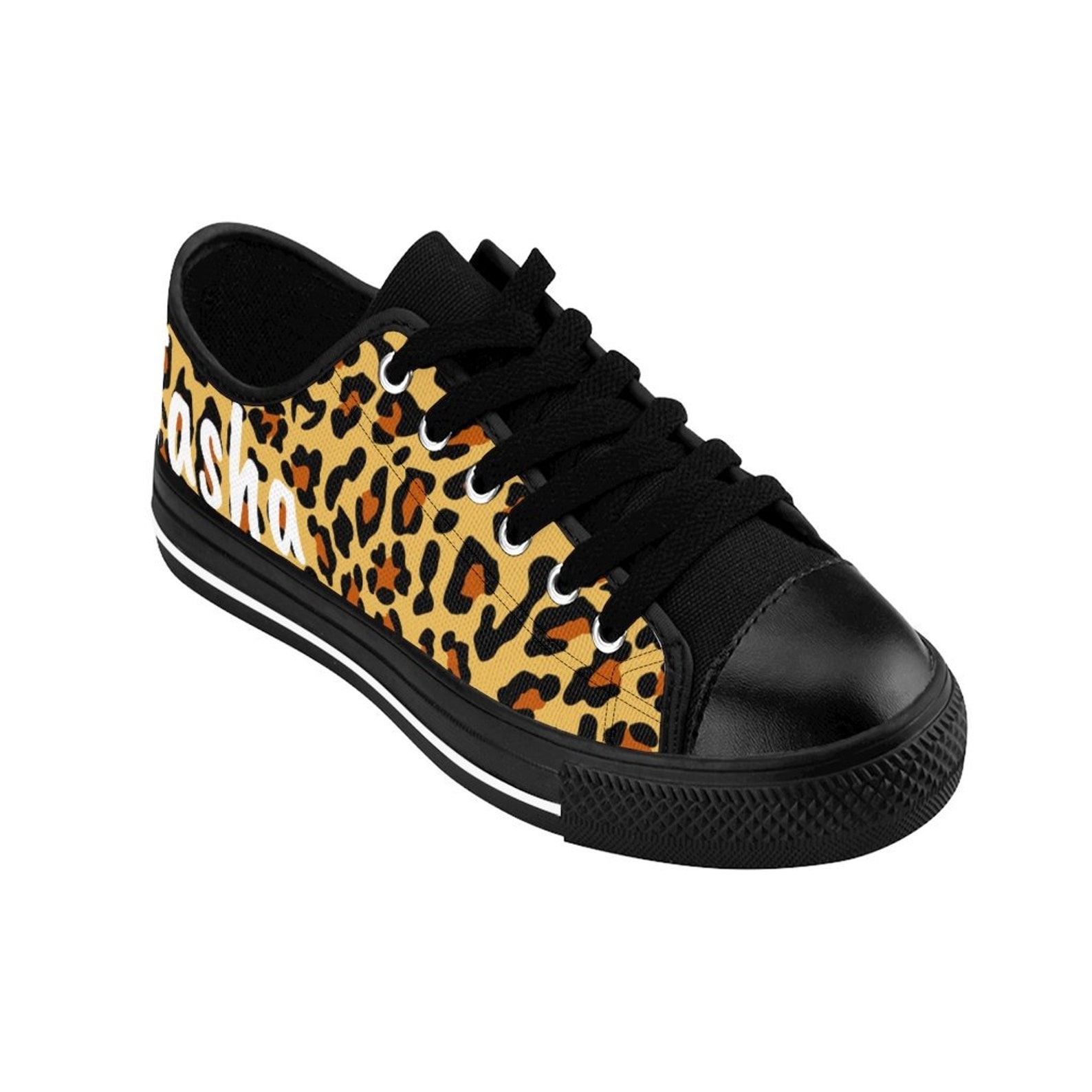 black cheetah sneakers