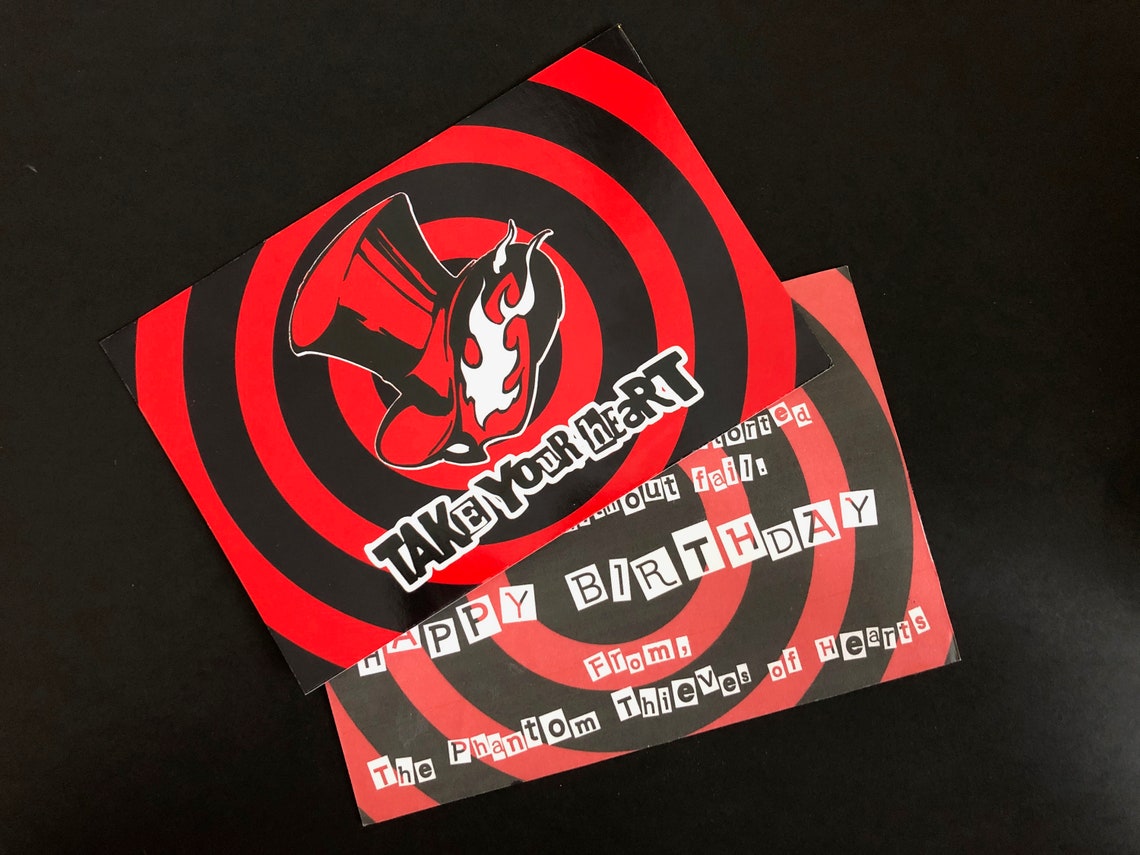 persona 5 custom calling card etsy