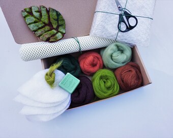 DIY natvilt pakket, maak je eigen onderzetters van vilt