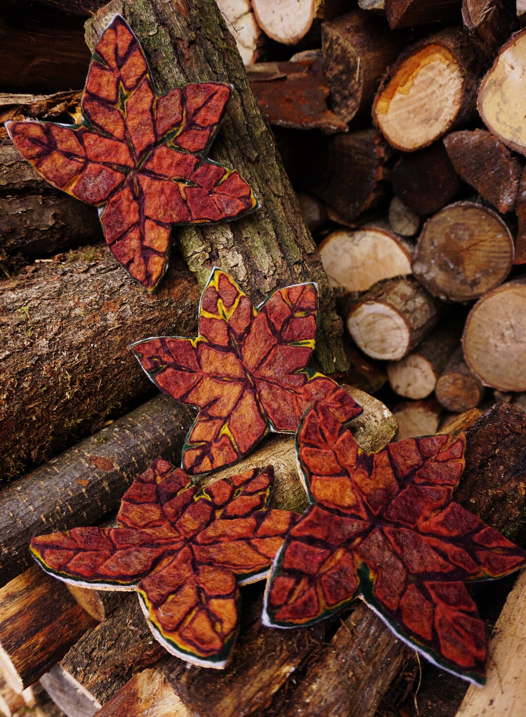Maple Leaf Coasters Felt and Cork Coasters 4 Pieces Etsy