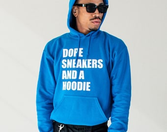 Dope Sneakers och en Hoodie, Matchande Skjorta, Trendig, Överdimensionerad Hoodie, Gatukläder, Urban, Sneakerhead-present
