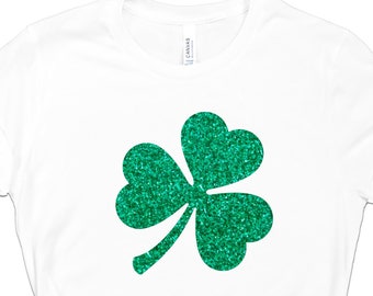 St Patricks Day Shirt Glitter Shamrock Shirt Damen St Paddys Top Lucky Tee Bling Shamrock Tshirt Niedliches St Pattys Shirt