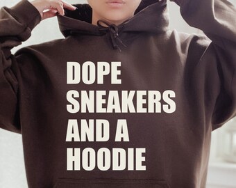 Dope Sneakers and a Hoodie | Shirt To Match Sneakers | Trendy | Oversized Hoodie | Street ware | Urban | Sneakerhead Gift