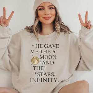 He Gave Me The Moon And Stars Infinity Sweatshirt, Team Conrad shirt, Cousin Beach Sweatshirt, I turned pretty, Cousins Beach Sweatshirt