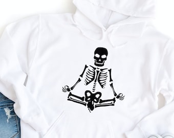 Meditating Skeleton Hoodie - Funny Yoga Lover Gift