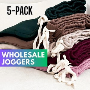 Wholesale Joggers (5-Pack), Relaxed-fit Sweatpants With Pockets, 5 Pack of Joggers