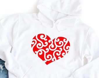 Valentines Day Hoodie | Womens Heart Hoodie | Love Hoodie | Super Soft Hoodie | Valentines gift shirt - Unisex Hooded Sweatshirt