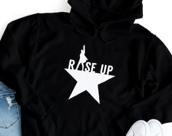 Hamilton Geschenke - Alexander Hamilton Rise Up | Super weicher Hoodie | Geschenkideen Broadway Liebhaber - Unisex Kapuzenpullover