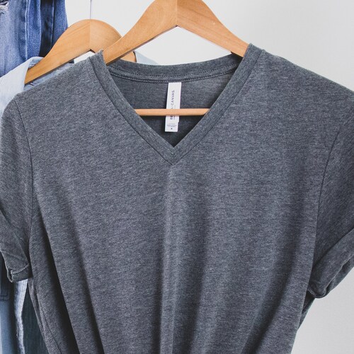 Blank V-neck Bella Canvas T-shirt 3005 Plain Bella Canvas - Etsy