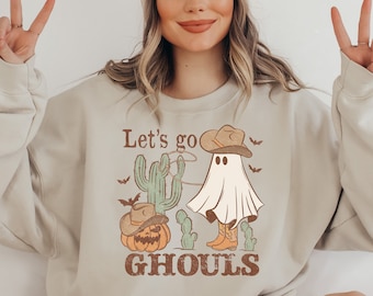 Western Halloween-sweater: retro-ghouls-afbeelding
