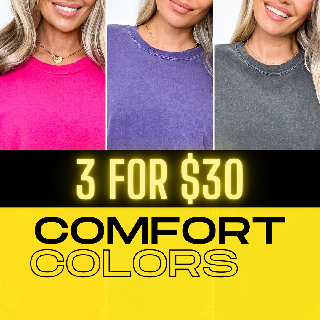 Blank Comfort Colors Shirts Assorted Bundle Mystery Box Discounted