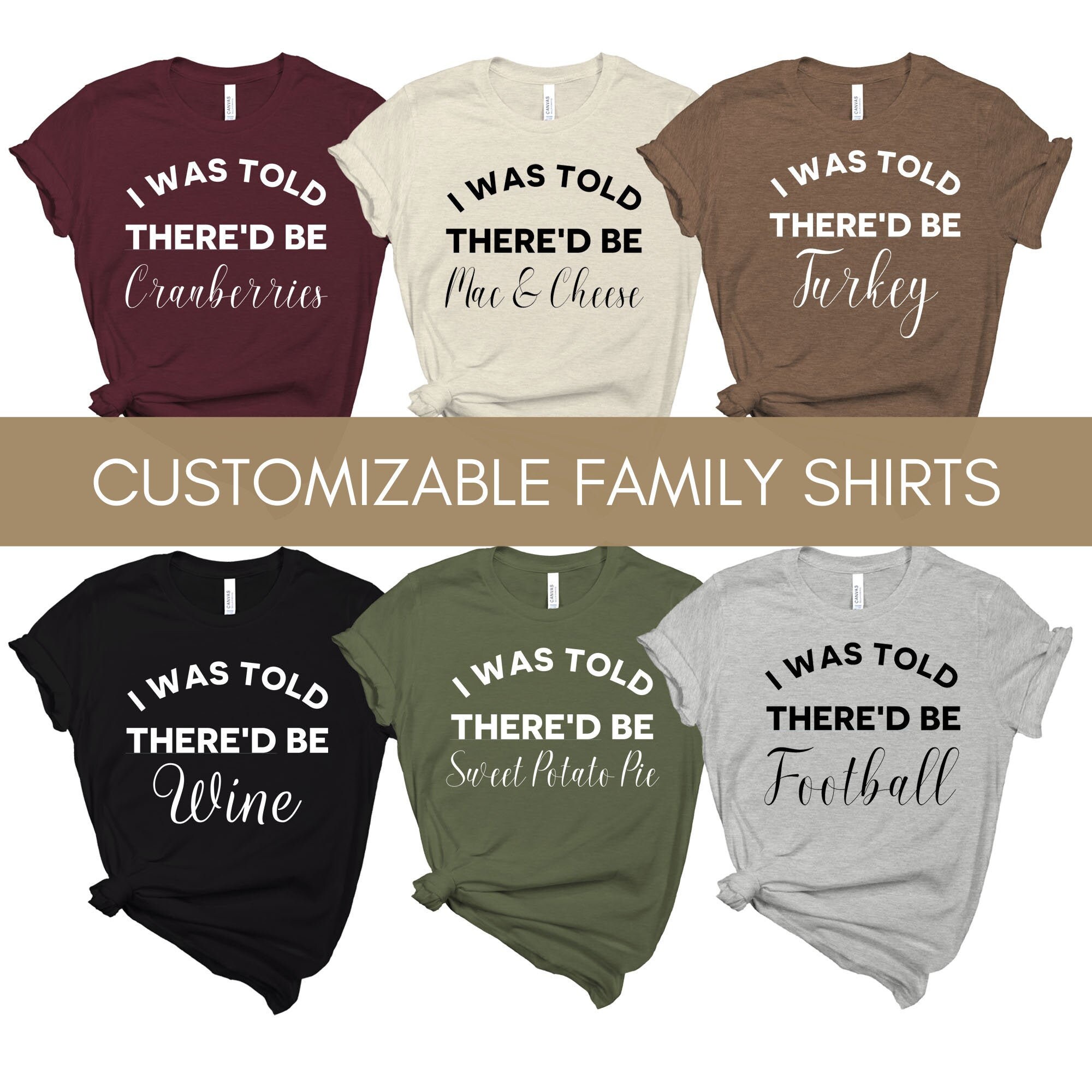 Family Thanksgiving Shirts Customizable 