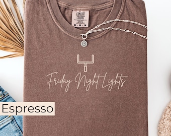 Camiseta de fútbol americano Friday Night Lights para mujer, camiseta minimalista para el día del partido, camiseta gráfica de otoño con colores cómodos, bonita camiseta de fútbol americano de secundaria