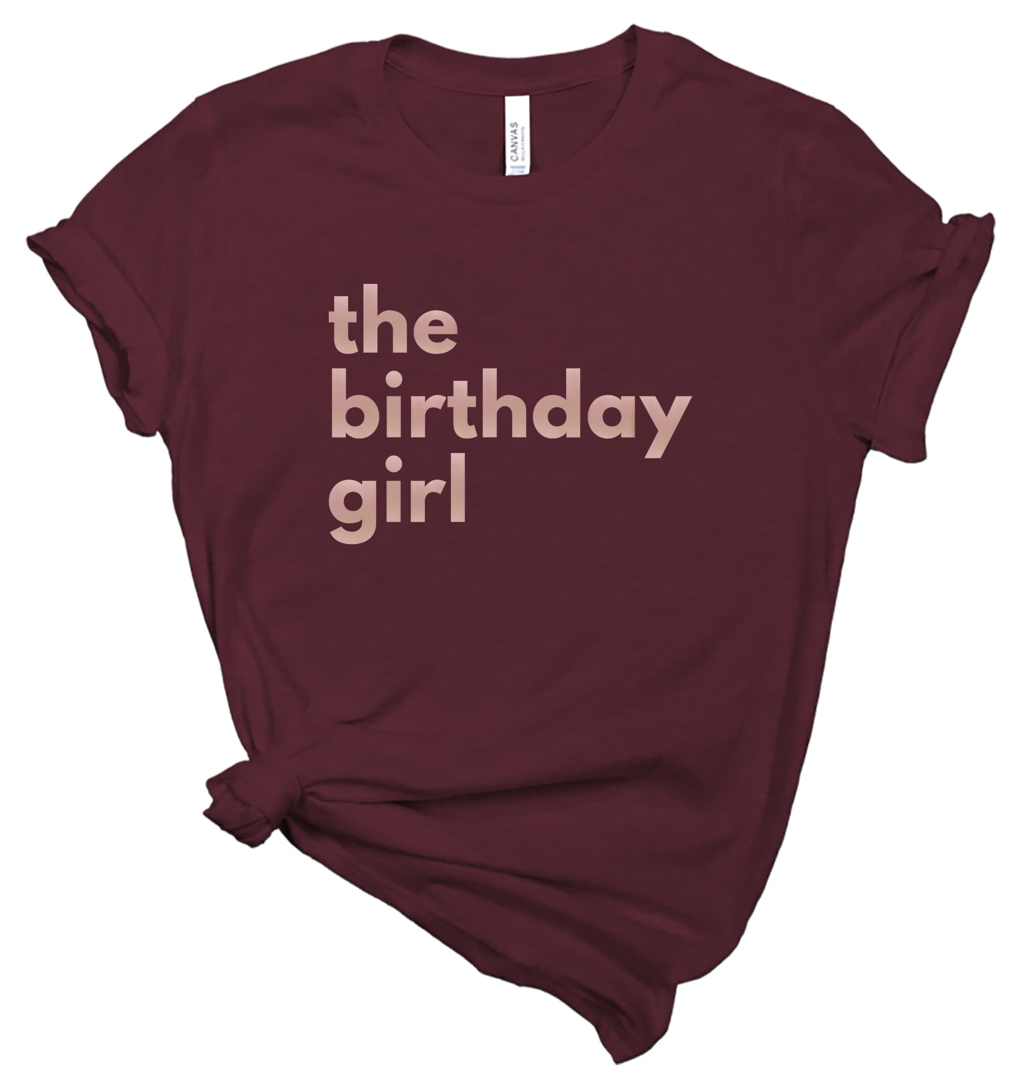 rose gold birthday girl shirt
