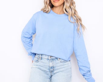 Camiseta de manga larga Gildan Ultra Cotton en blanco