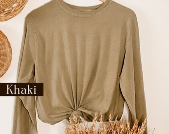 Comfort Colors Long Sleeve T-shirt - Blank Tee - Unisex Shirt - Boho Style Soft Worn - C6014