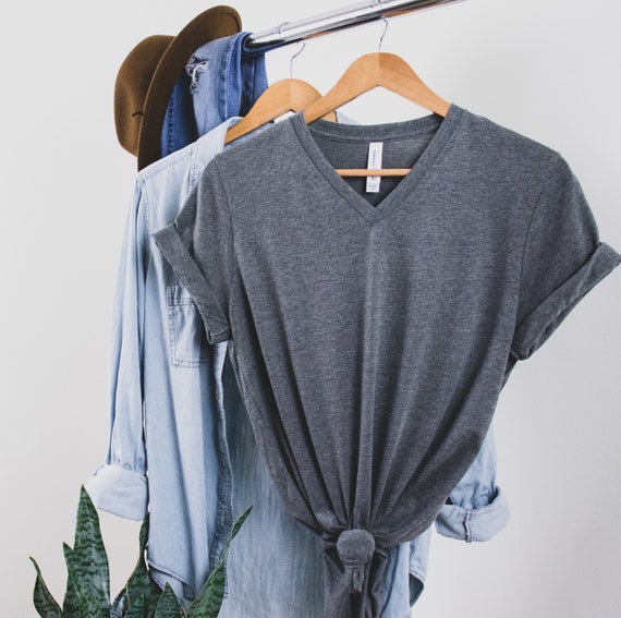 Blank V-Neck Bella Canvas T-shirt 3005  Plain Bella Canvas V-Neck Shirt Soft Plain t shirt Unisex DIY Blank Tee shirt blanks