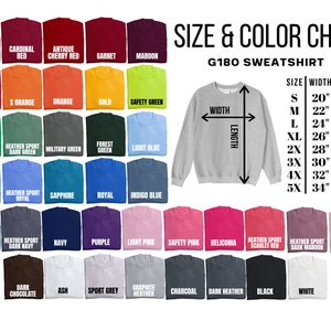 Gildan Crewneck Sweatshirt Bulk Heavy Blend Fleece Crewneck