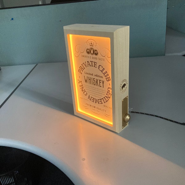 Lampe Bois Massif Whiskey