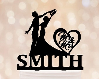 Adorno para tarta de bodas de fútbol americano para el Sr. y la Sra., adorno para tarta de bodas de fútbol americano para fanáticos de los deportes, regalo de baby shower con temática de fútbol americano.