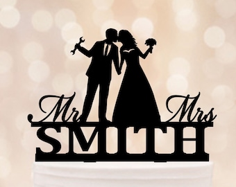Personalized Auto Mechanic Wedding Cake Topper, Unique Car Theme Wedding Cake Decorations