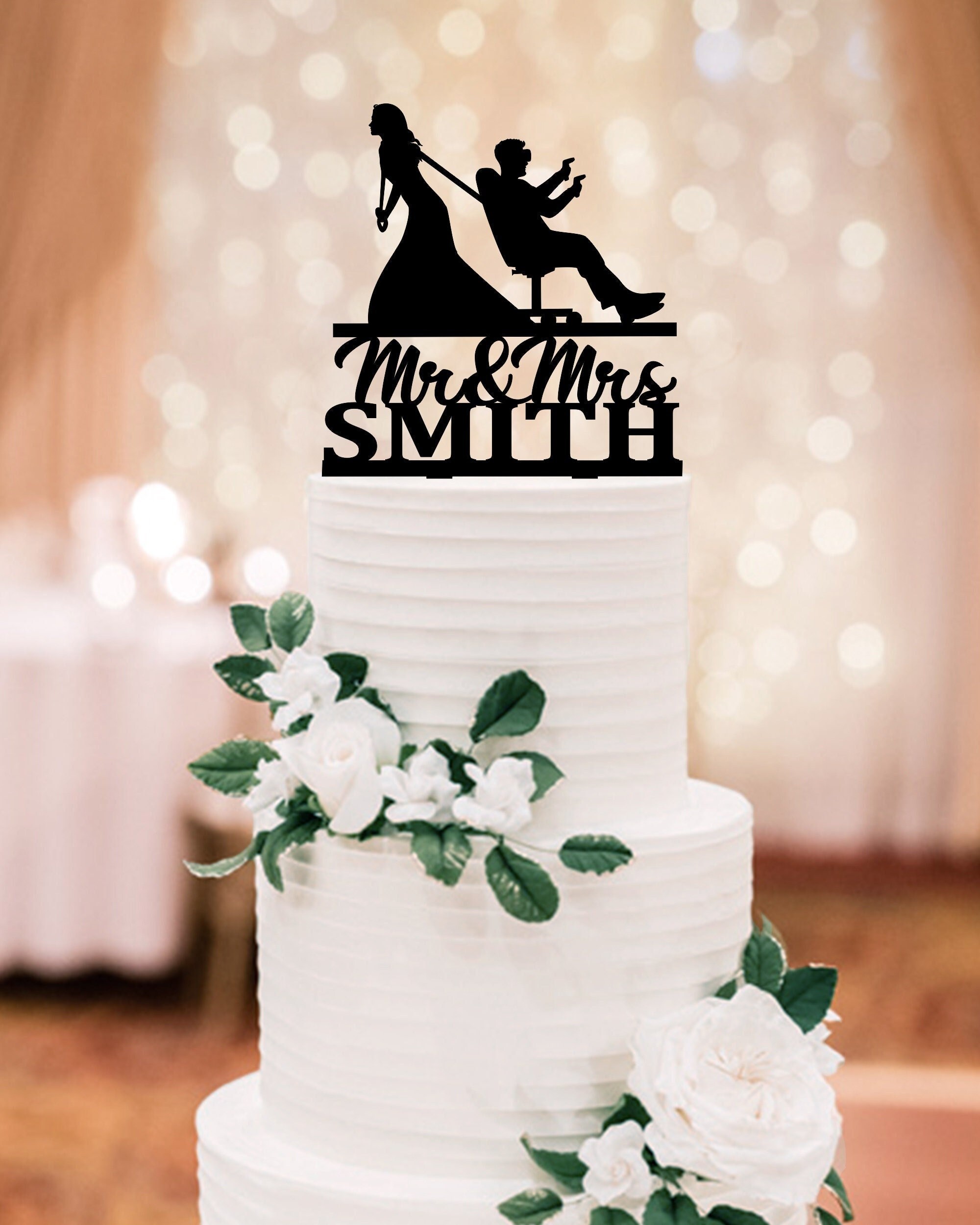 Wedding Cake Topper Personalized VR Topper -