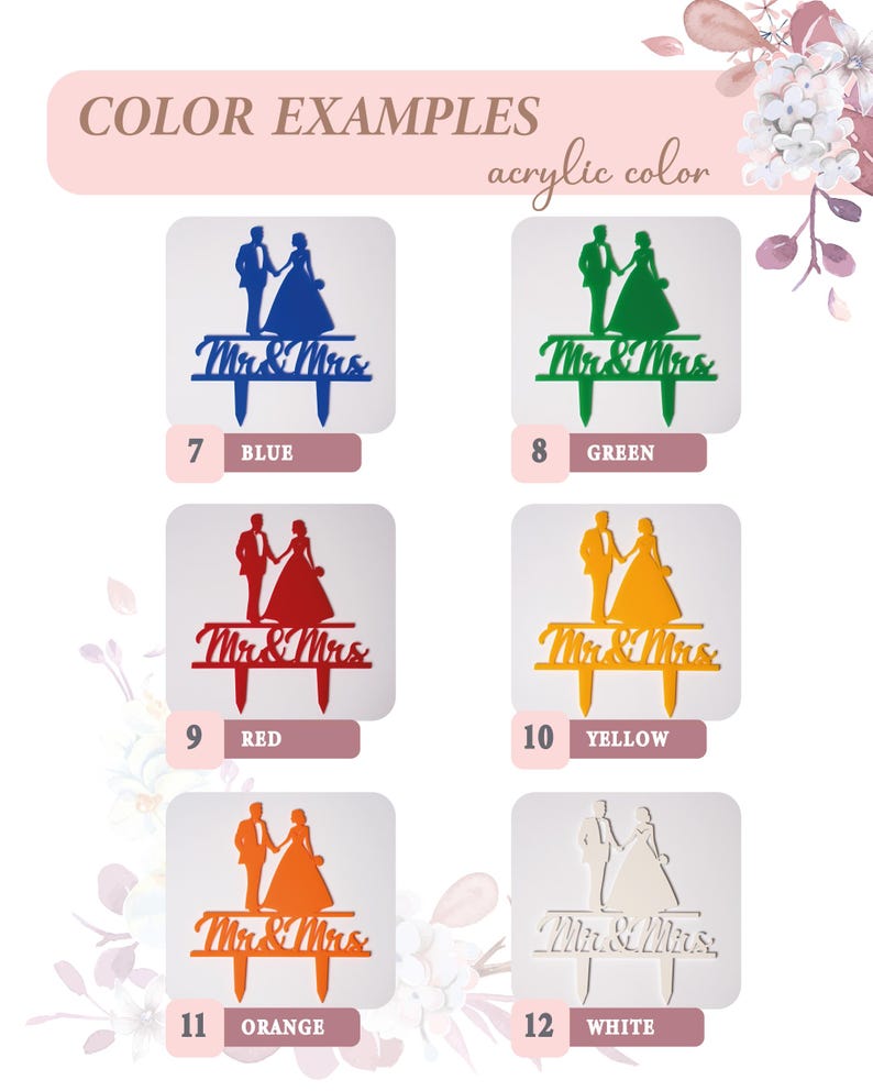 Cake Topper Inscription Sample Custom Initials Wedding Cake Topper, Gold Acrylic Cake Side Monogram ...