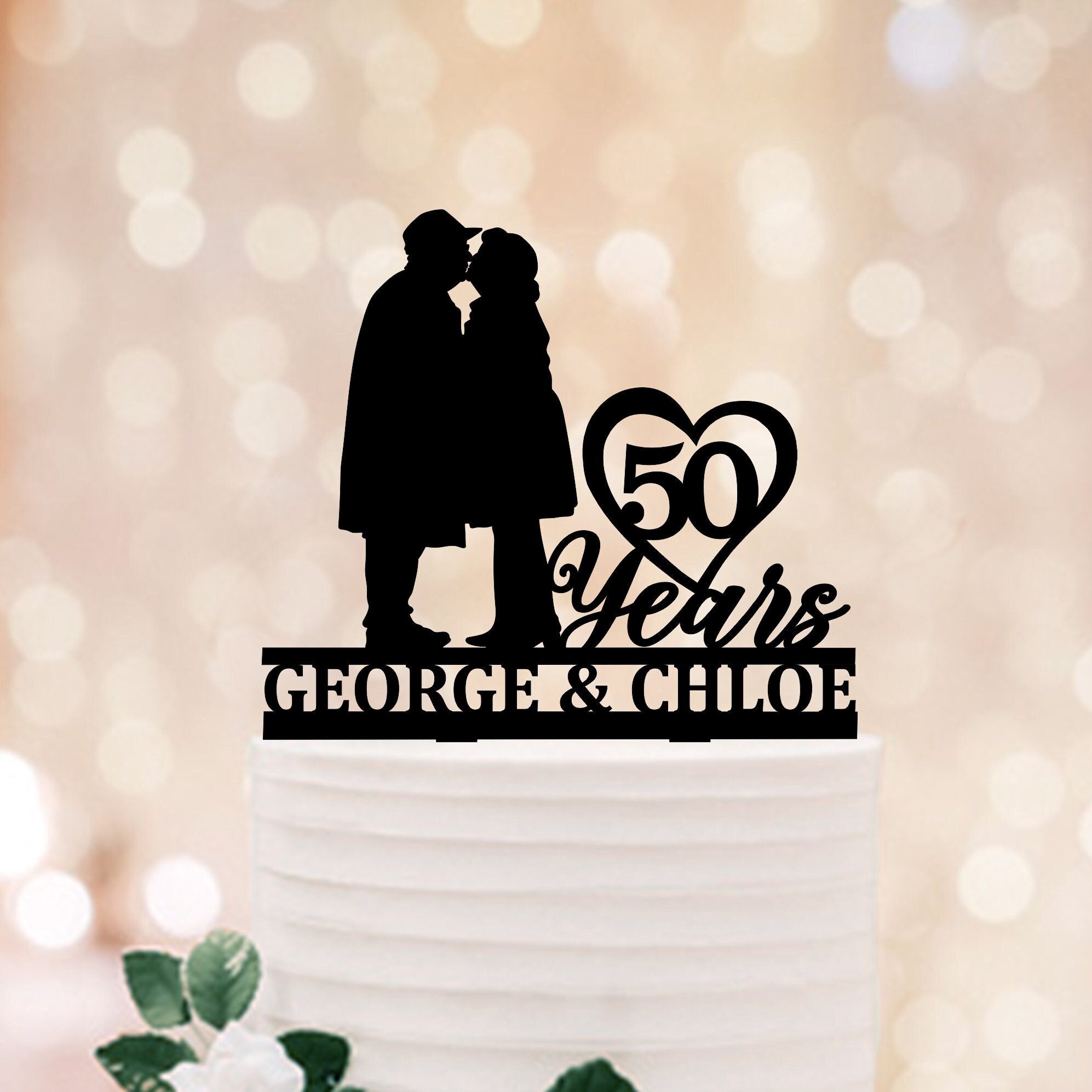 Cake Topper Taglio Gyufise Topper Per Torta Per 10° Anniversario Di Matrimonio, 10° Anniversario, 10° Anniversario, 10° Compleanno, Decorazioni Per Feste Di Compleanno, Confezione Da 3 Cake Topper Da Matrimonio