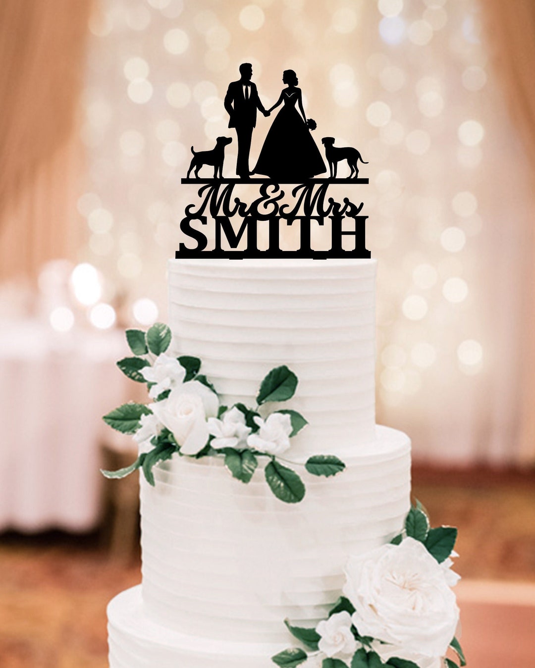 AMNJE Mr And Mrs Cake Topper - Weddng, Engagement, Weddng...