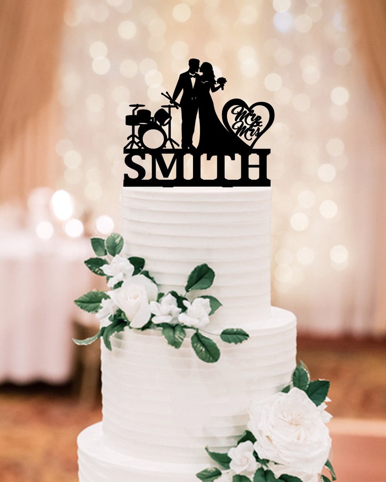 Drums Wedding Cake Topper No More Rockin Topper Drum Etsy