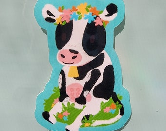 Floral Highland Cow Vinyl Decal / Window Sticker - Etsy