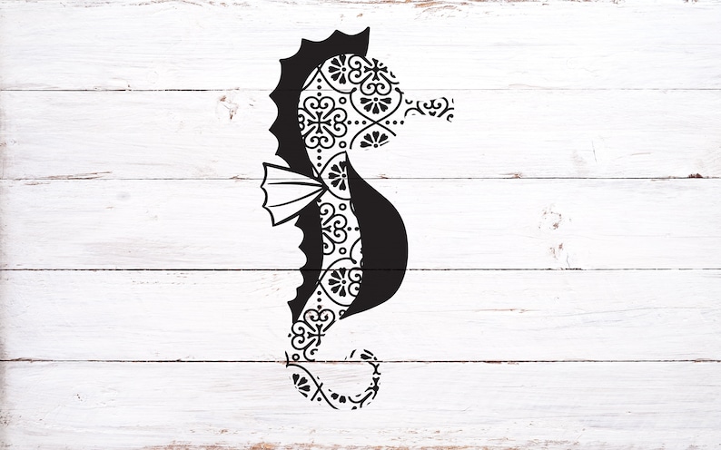 Seahorse Clipart Sea Animal T-Shirt Iron On Transparent PNG DXF Seahorse SVG Cut File Nautical Printable Wall Art Jpeg