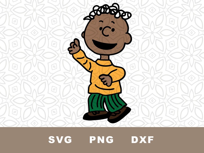 Peanut's Franklin Svg Cut File Peanuts Cartoon Character Etsy UK