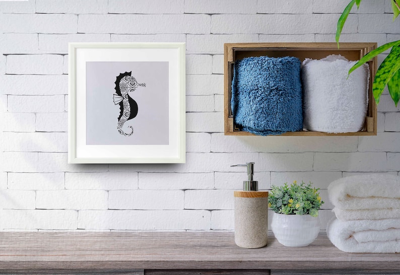 Seahorse Clipart Sea Animal T-Shirt Iron On Transparent PNG DXF Seahorse SVG Cut File Nautical Printable Wall Art Jpeg