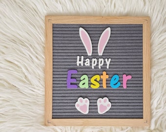 Happy Easter Bunny Letterboard Set, Letter Board, bunny letterboard Icon Set, Letterboard accessories Set, Easter bunny, bunny