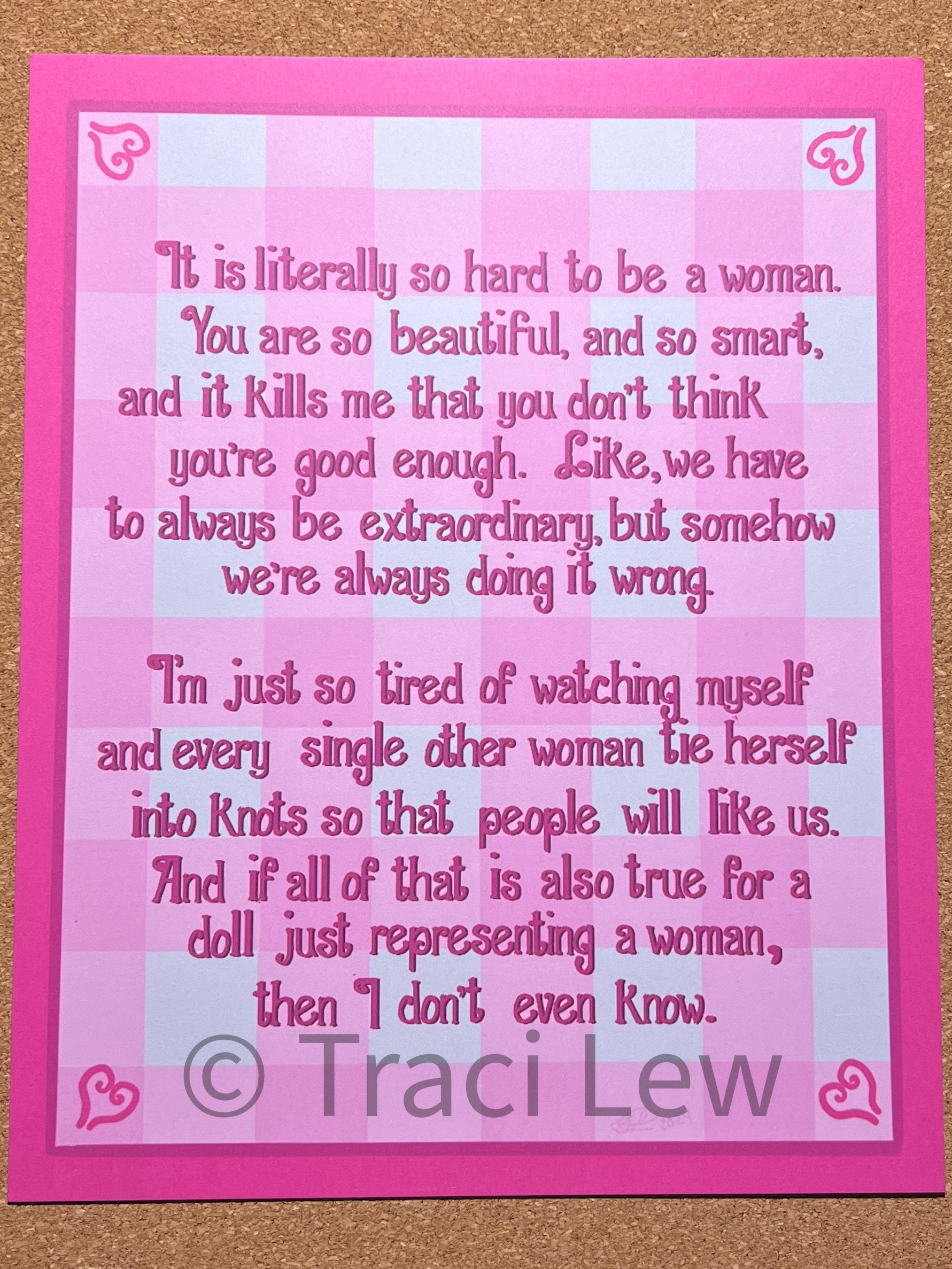 Barbie Quote Art Print / Fan Art / Movie Quotes / 8x10 - Etsy