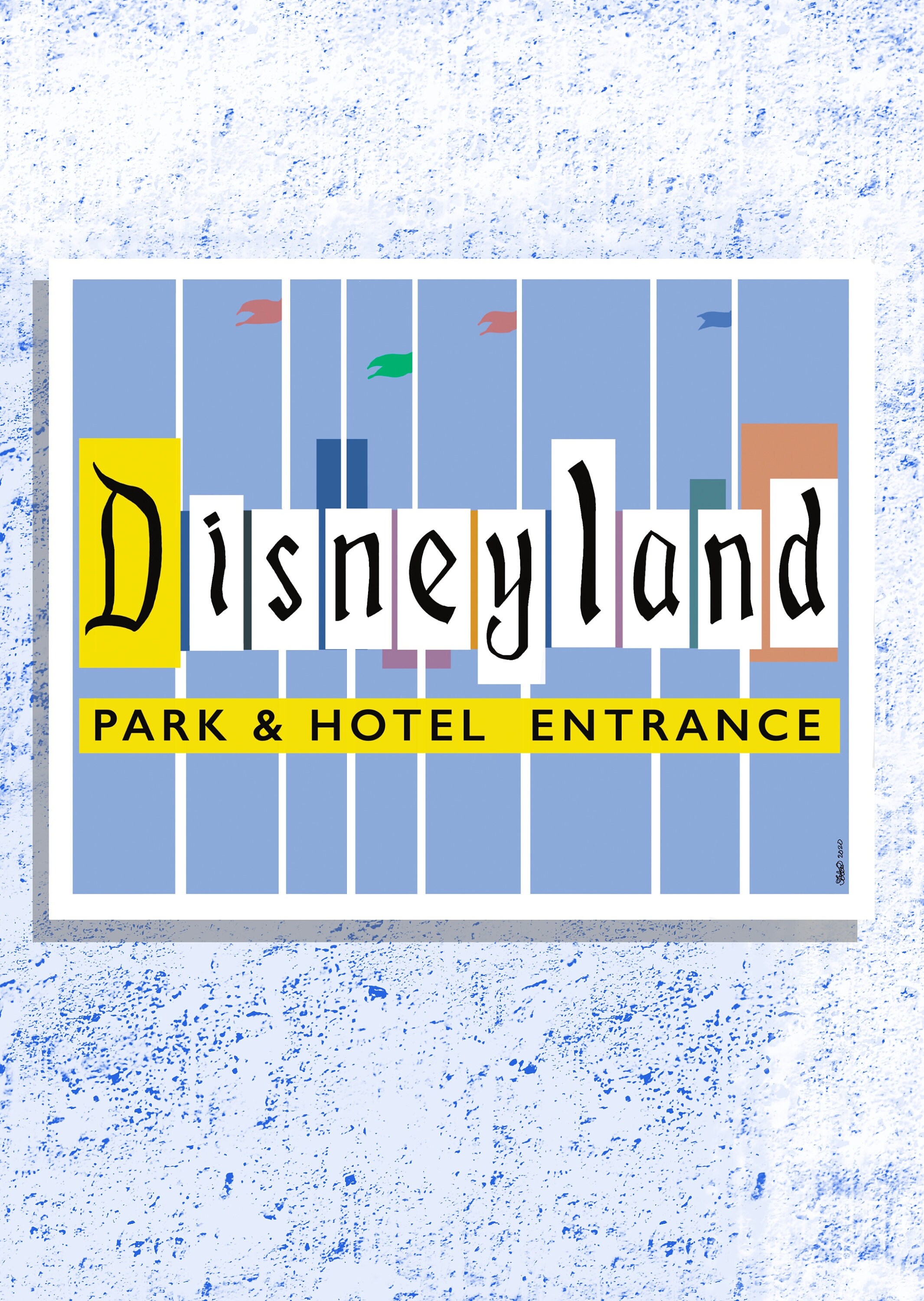 Retro Disneyland Sign / Art Print / 8x10 - Etsy