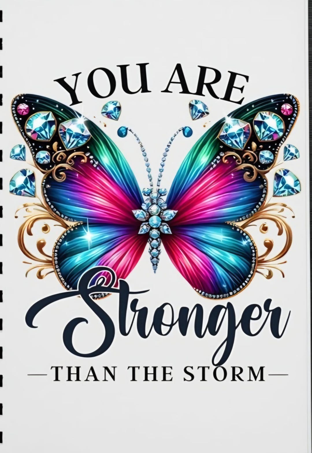 Butterfly " You Are Stronger Than the Storm" Journal and Pen Set. - Etsy