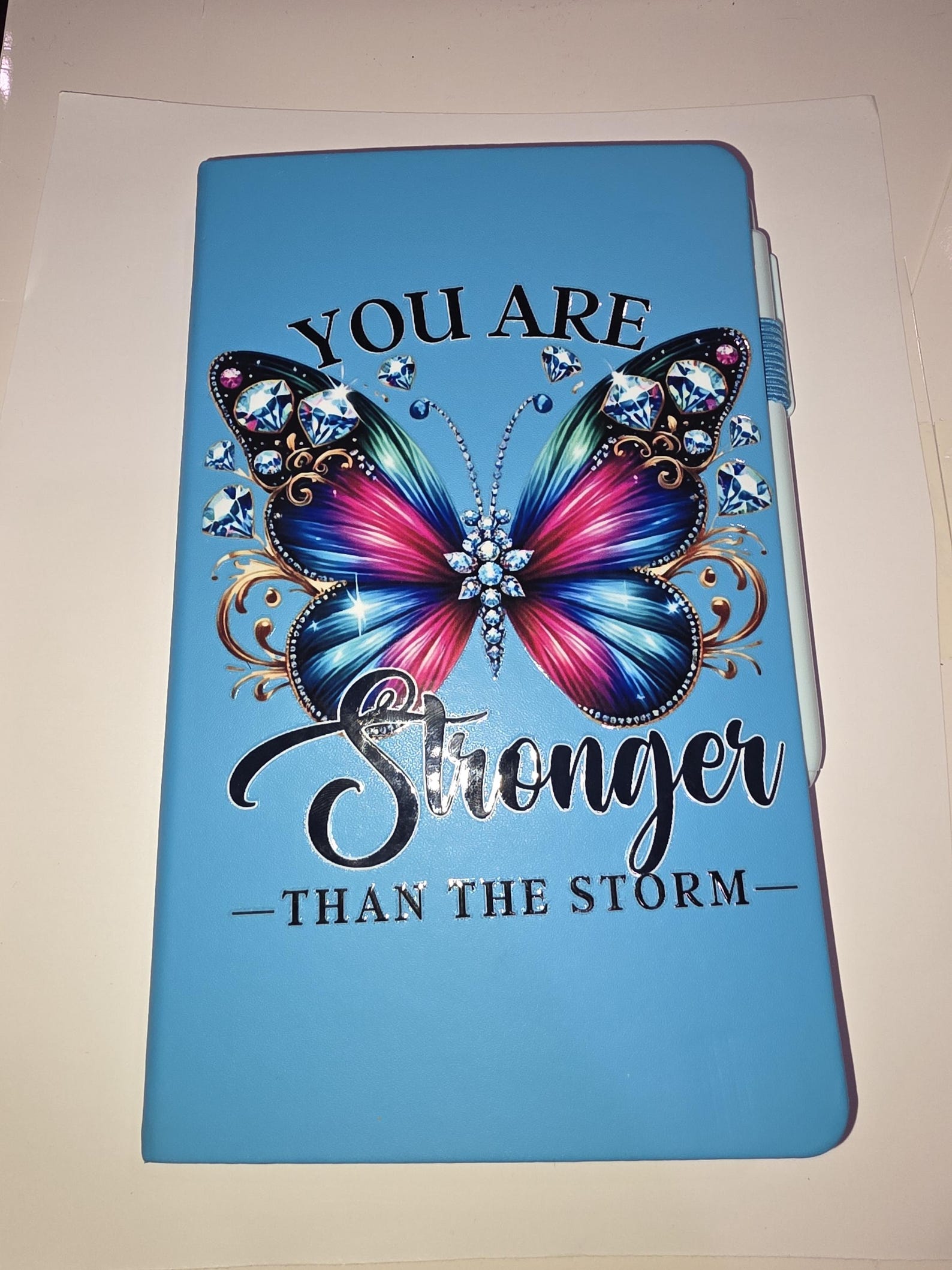 Butterfly " You Are Stronger Than the Storm" Journal and Pen Set. - Etsy