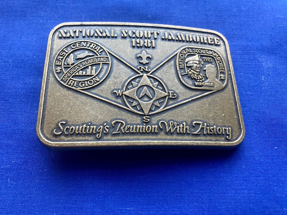Boy Scout Belt Buckle National Scout Jamboree 1981 Etsy