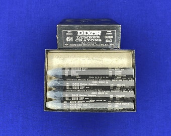 Vintage Dixon Lumber Crayons 494 Black