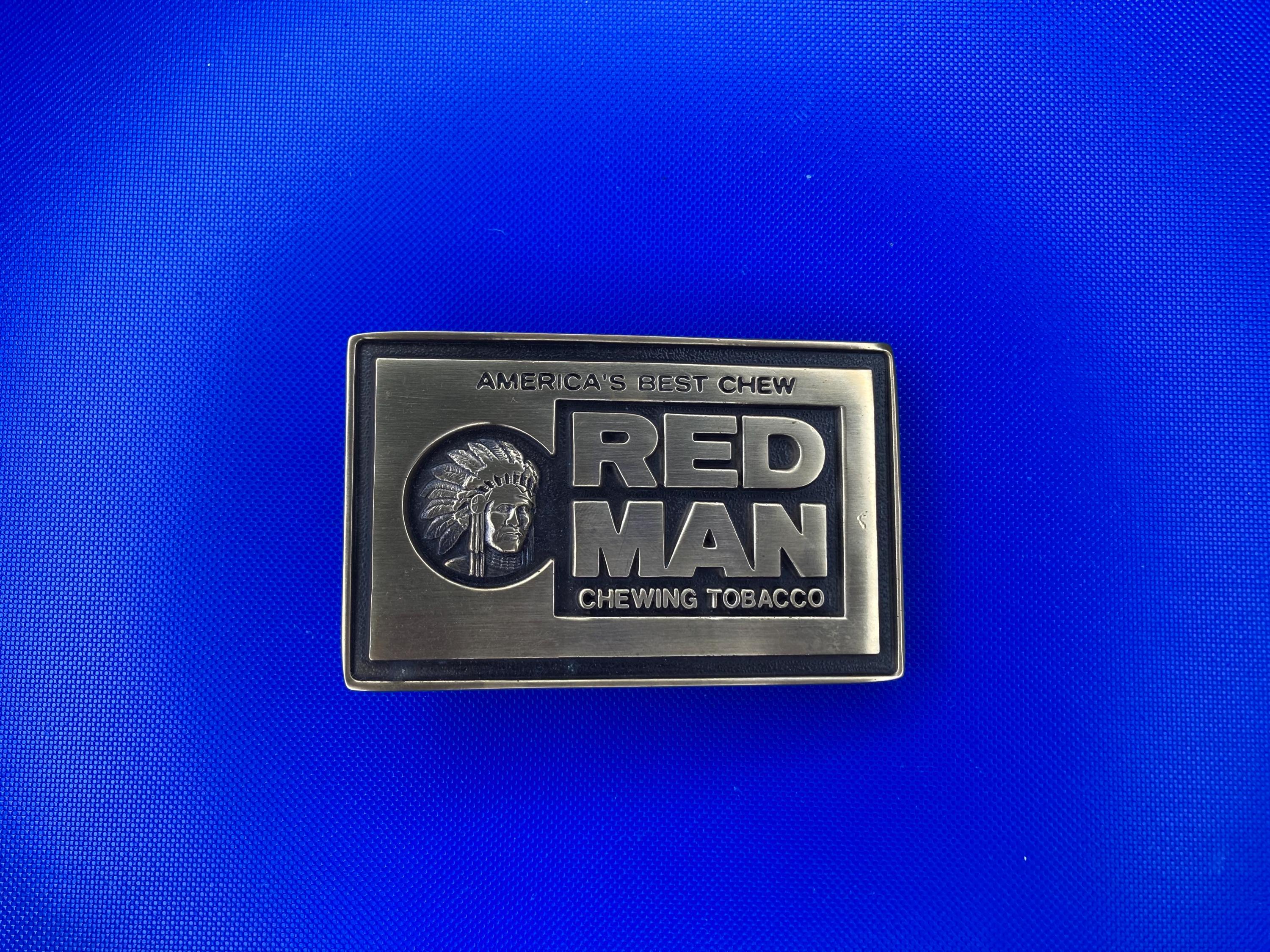 Red Man Chewing Tobacco Belt Buckle