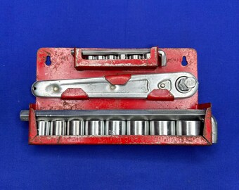 RARE Vintage SAE Hex Socket Set. With Wall Mount Caddy. Made in Japan ...