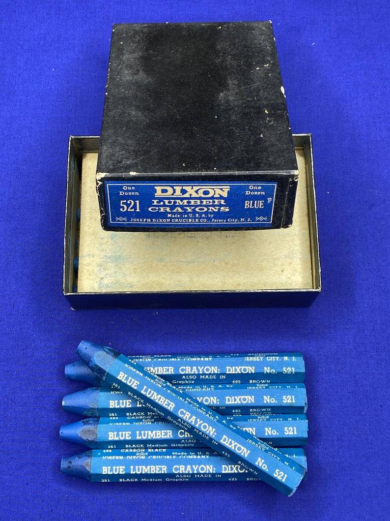 Dixon 52100 Lumber Marking Crayons – Blue, 12-Pack For Wood, Masonry, Steel, And More