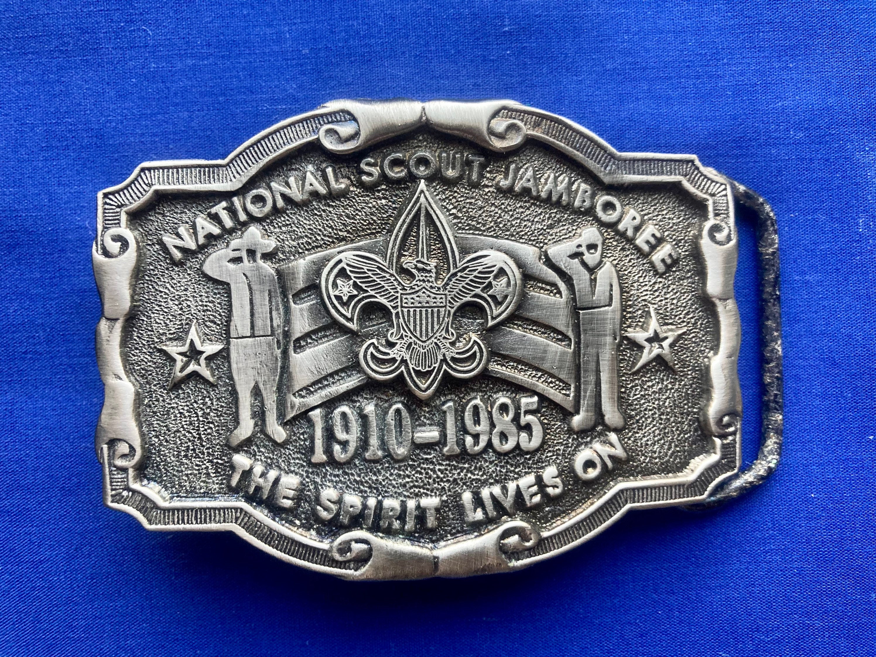 Boy Scout Belt Buckle National Scout Jamboree 19101985 Etsy