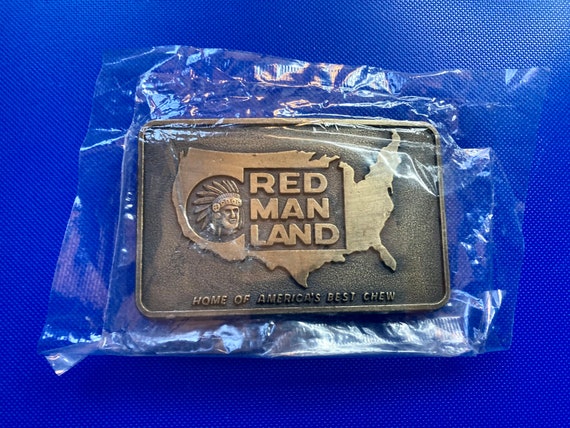Red Man Land Belt Buckle Etsy