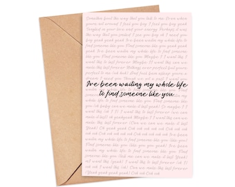 This GuyÆs In Love With You Song Lyric Vintage Script Quote Print