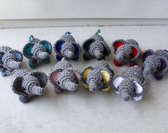 Crochet Elephants, Handmade, Cute, Amigurumi